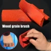 Wood Grain Effect Rubber Texture Paint Roller Brush - 1pc Artistic Wallpaper & Paint Finishing Tool for Paint Printing, Drawing
