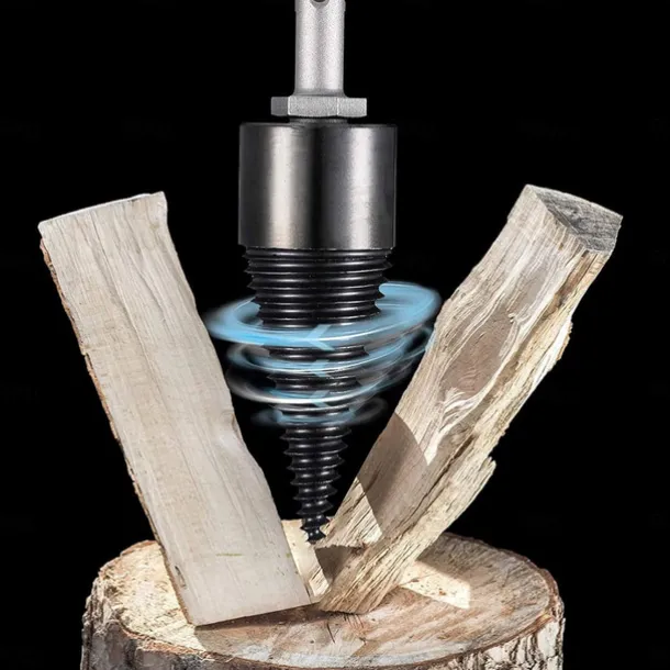 Wood Splitter Drill Bit Log Splitter Chop Wood Splitting Tool Cone Log Splitters Breaking Machine Breaker Firewood Chopper 45mm (1.73IN)