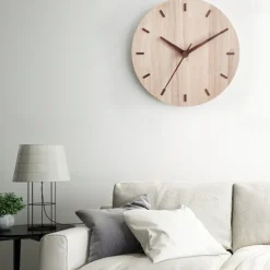Wood Wall Clock Modern Kitchen Creative Wall Watch Wall Clock Room Wall Decor Home Living Room Decoration 30 CM