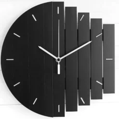 Wood Wall Clock Quartz Analog Silent Non-Ticking Decorative Modern Wall Clock Battery Operated for Living Room Bathroom Bedroom Kitchen Office School