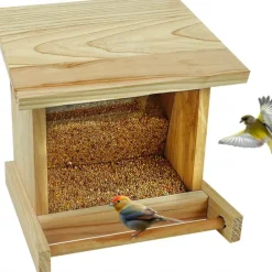 Wooden Bird Nest, Parrot and Pigeon Outdoor Nesting Box, Creative Garden Bird Feeder for Birds and Insects, Yard and Landscape Decor