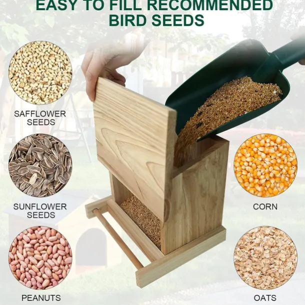 Wooden Bird Nest, Parrot and Pigeon Outdoor Nesting Box, Creative Garden Bird Feeder for Birds and Insects, Yard and Landscape Decor