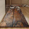 Wooden Daisy Area Rug Kitchen Mat Non-Slip Oil Proof Floor Mat Livingroom Rug Indoor Outdoor Mat Bedroom Decor Bathroom Mat Entrance Rug Door Mat