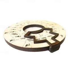 Wooden Melody Tool, Circle Wooden Wheel And Musical Educational Tool, Circle Of Fifths Wheel, Chord Wheel For Musicians, Musical Instruments Accessories, For Notes, Chords And Key Signature