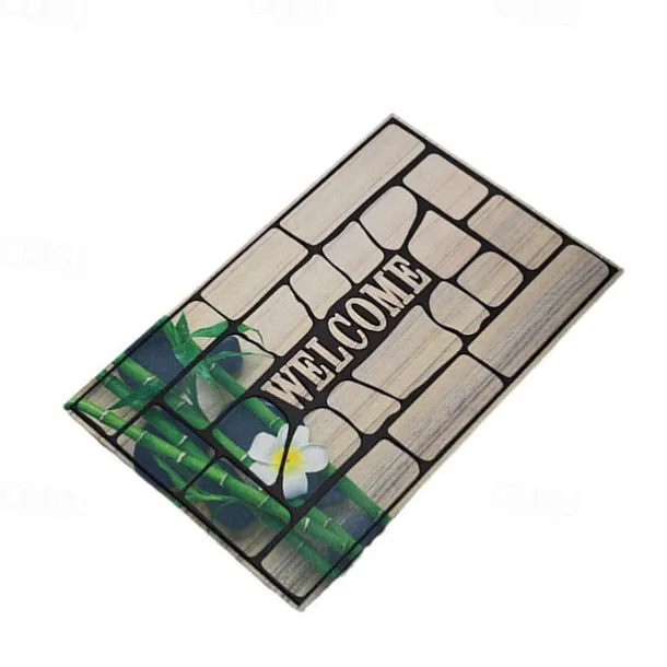 Wooden Pattern Doormat Kitchen Mat Floor Mat Non-Slip Area Rug Oil Proof Rug Indoor Outdoor Mat Bedroom Decor Bathroom Mat Entrance Rug