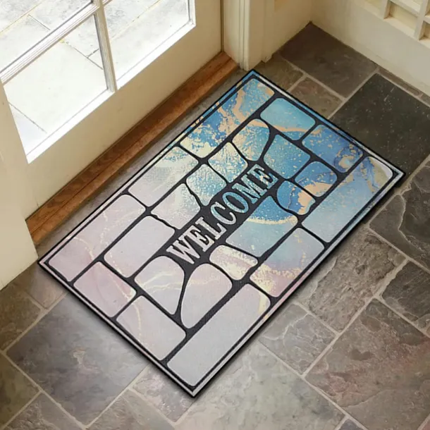 Wooden Pattern Doormat Kitchen Mat Floor Mat Non-Slip Area Rug Oil Proof Rug Indoor Outdoor Mat Bedroom Decor Bathroom Mat Entrance Rug