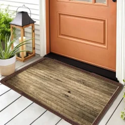 Wooden Plat Doormat Kitchen Mat Floor Mat Non-Slip Area Rug Oil Proof Rug Indoor Outdoor Mat Bedroom Decor Bathroom Mat Entrance Rug