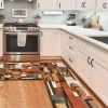 Wooden Texture Kitchen Mat Hallway Carpets Area Rugs Washable for Bedroom Living Room Kitchen Bathroom Anti-Slip Floor Mats