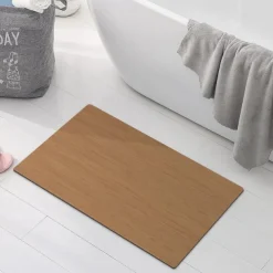 Wooden Texture Pattern Doormat Kitchen Mat Floor Mat Non-Slip Area Rug Oil Proof Rug Indoor Outdoor Mat Bedroom Decor Bathroom Mat Entrance Rug