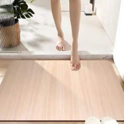 Wooden Texture Pattern Doormat Kitchen Mat Floor Mat Non-Slip Area Rug Oil Proof Rug Indoor Outdoor Mat Bedroom Decor Bathroom Mat Entrance Rug