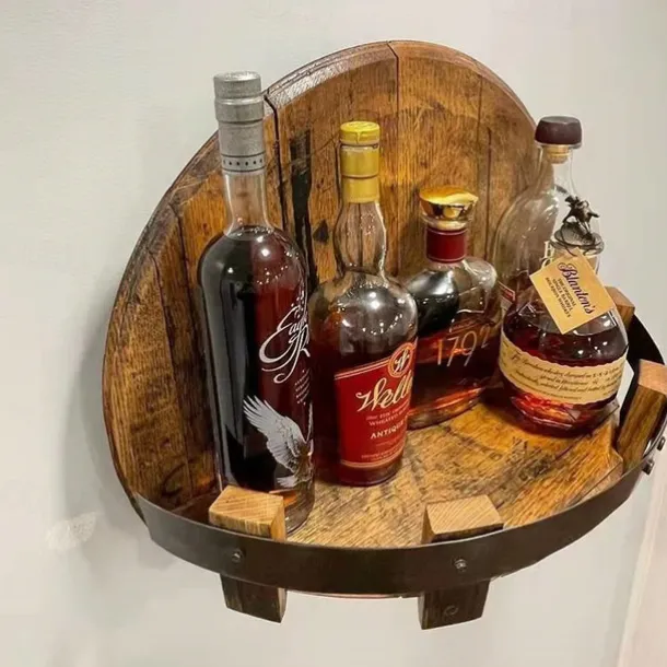 Wooden Wine Spirit Display Stand Console Item Storage Countertop Pendant Decorations