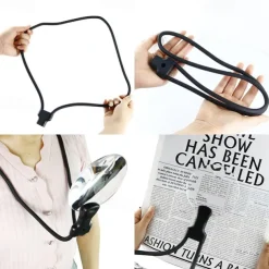 5X Hands Free Magnifying Glass Adjustable Magnifier with4.33in Diameter Lens and Stand Neckwear for Reading Seniors Low Vision Sewing Crafting Cross Stitch Inspection Repair