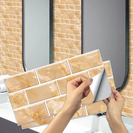 15x30cm 6pcs Tiles Wall Stickers Tile Paint Backsplash Removable Waterproof Self-Adhesive Decals Home Decoration Living Kitchen Bathroom Décor ( black）Self-adhesive decorative wall sticker