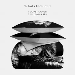 Yin-Yang Animals Duvet Cover Set 100% Cotton Soft and Breathable Bedding Set with Unique Yin-Yang Animal Print Stylish and Cozy Perfect for Bedroom Decor Easy Care Machine Washable