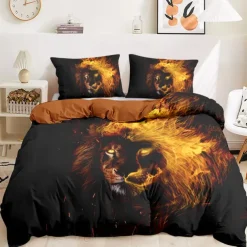 Yin-Yang Animals Duvet Cover Set 100% Cotton Soft and Breathable Bedding Set with Unique Yin-Yang Animal Print Stylish and Cozy Perfect for Bedroom Decor Easy Care Machine Washable