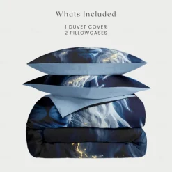 Yin-Yang Animals Duvet Cover Set 100% Cotton Soft and Breathable Bedding Set with Unique Yin-Yang Animal Print Stylish and Cozy Perfect for Bedroom Decor Easy Care Machine Washable