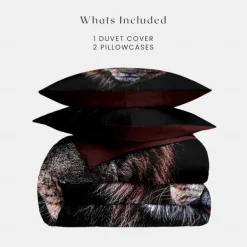 Yin-Yang Animals Duvet Cover Set 100% Cotton Soft and Breathable Bedding Set with Unique Yin-Yang Animal Print Stylish and Cozy Perfect for Bedroom Decor Easy Care Machine Washable