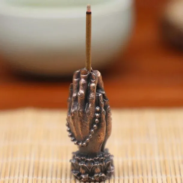 Zinc Alloy Vertical Two Hands Sculpture, West Pray Bless Furnishing Articles, Inspirational Christian Gifts, Bible Verses Decor, Keepsake, Prayer Room Decor for Home Office