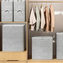 Zipper Storage Bag Clothes Quilt Large Capacity Storage Bag Moving Living Room Bedroom Quilt Finishing Storage Basket